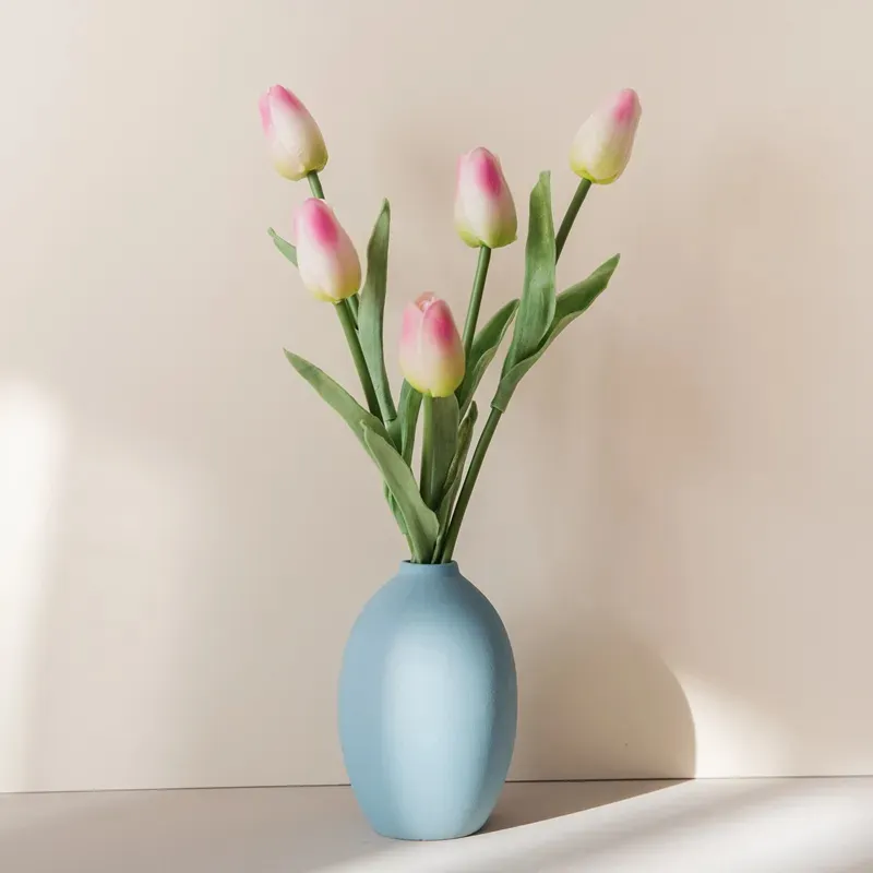 Realistico artificiale vero tocco PU tulipani fiori per la casa festa di nozze decorazione HQW01502