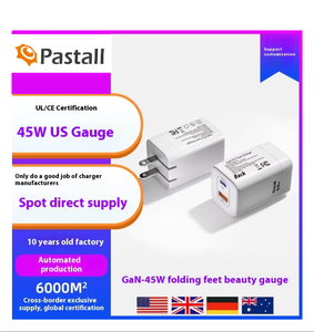 <span class=keywords><strong>2025</strong></span>新款折叠式美国插头<span class=keywords><strong>USB</strong></span> C 45W PD超快速充电器，C型墙壁适配器快速充电块