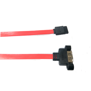 สาย SATA III TO ESATA 6 Gbps ขนาด21ปีจากโรงงานพร้อมรูสกรูแจ็กเก็ตพีวีซีทองแดงดีบุกสำหรับช่องใส่คอมพิวเตอร์พีซี - Product Image 1