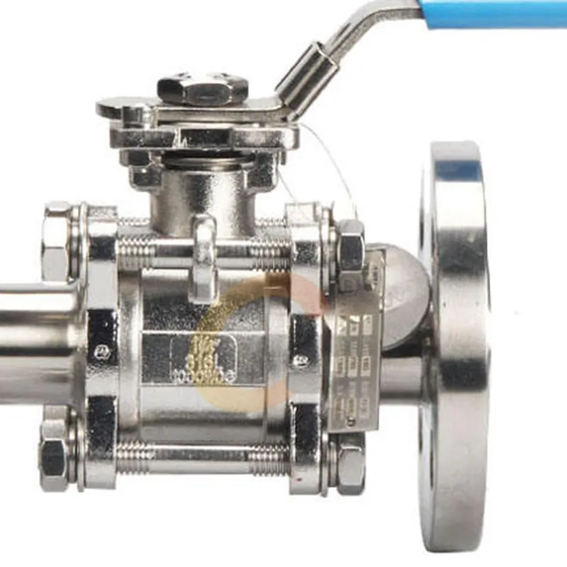 High Quality 304 Stainless Steel Flanged 2 Inch Manual 3 Piece 1/2''-4''/dn15-125 Ball Valve With Pharmaceutical