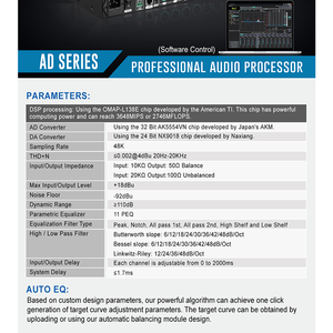 4 Entrada 8 salida profesional fabricantes de equipos de sonido driverack DSP Procesador de altavoz de audio digital - Product Image 5