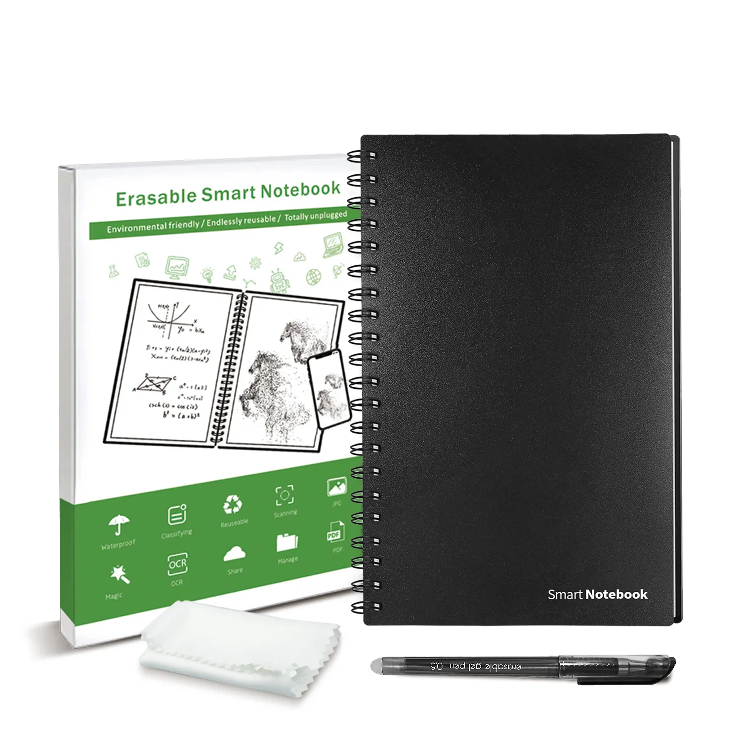 Newyes b5 nota de escrita impermeável, tamanho, quente e molhado, apagável, notebook inteligente, reutilizável, como rocket book