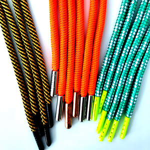 Bán Buôn Đầy Màu Sắc Biểu Tượng Tùy Chỉnh Dây Kéo Polyester Chuỗi Với Lời Khuyên Nhúng Kết thúc Dây Kéo Dây Phụ Nữ Sneakers Dây Giày - Product Image 3