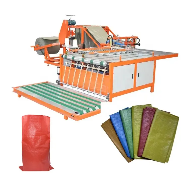 Voll automatische Pp gewebte Poly Sack Tragetaschen Herstellung Schneiden Nähen Herstellung Produktions linie Beutel Maschine