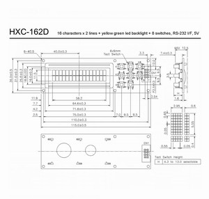 Modul I2c Gelbgrün Display 1602 Gehäuse Lcd 16x2 in Elektronik Rs232 Schnitts telle Lcd Display
