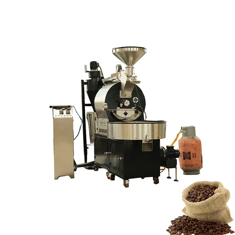 Tostador de granos de café 6kg 12kg 15kg 20kg Equipo de horneado comercial de gas eléctrico Tostador de café