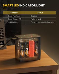 Şarj edilebilir Charger High ile şarj edilebilir 1.5V AA lityum piller 8-Pack yüksek kapasiteli AA Li-ion pil Charing saklama kutusu - Product Image 5