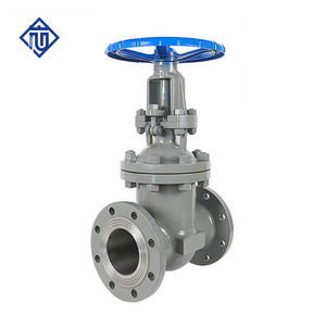 วาล์วประตูแบบหน้าแปลนเหล็กหล่อก้านวาล์วประตู WCB แบบเปิดด้วยมือ PN10-PN40 DN50-DN800อุณหภูมิสูงและแรงดันสูง - Product Image 2