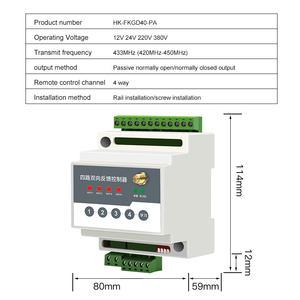 4-Kanal-Switching Wireless-SPS-Fernbedienung 10A max. Bidirektion ale IO-Erfassungs übertragungs relais Fernbedienung eingänge - Product Image 6