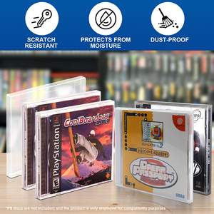 Plastik temizle tek kart kartuş müzik CD Jewel disk depolama koruyucu kutu koruyucu ekran kutusu için PS1 ve Dreamcast & CD - Product Image 3