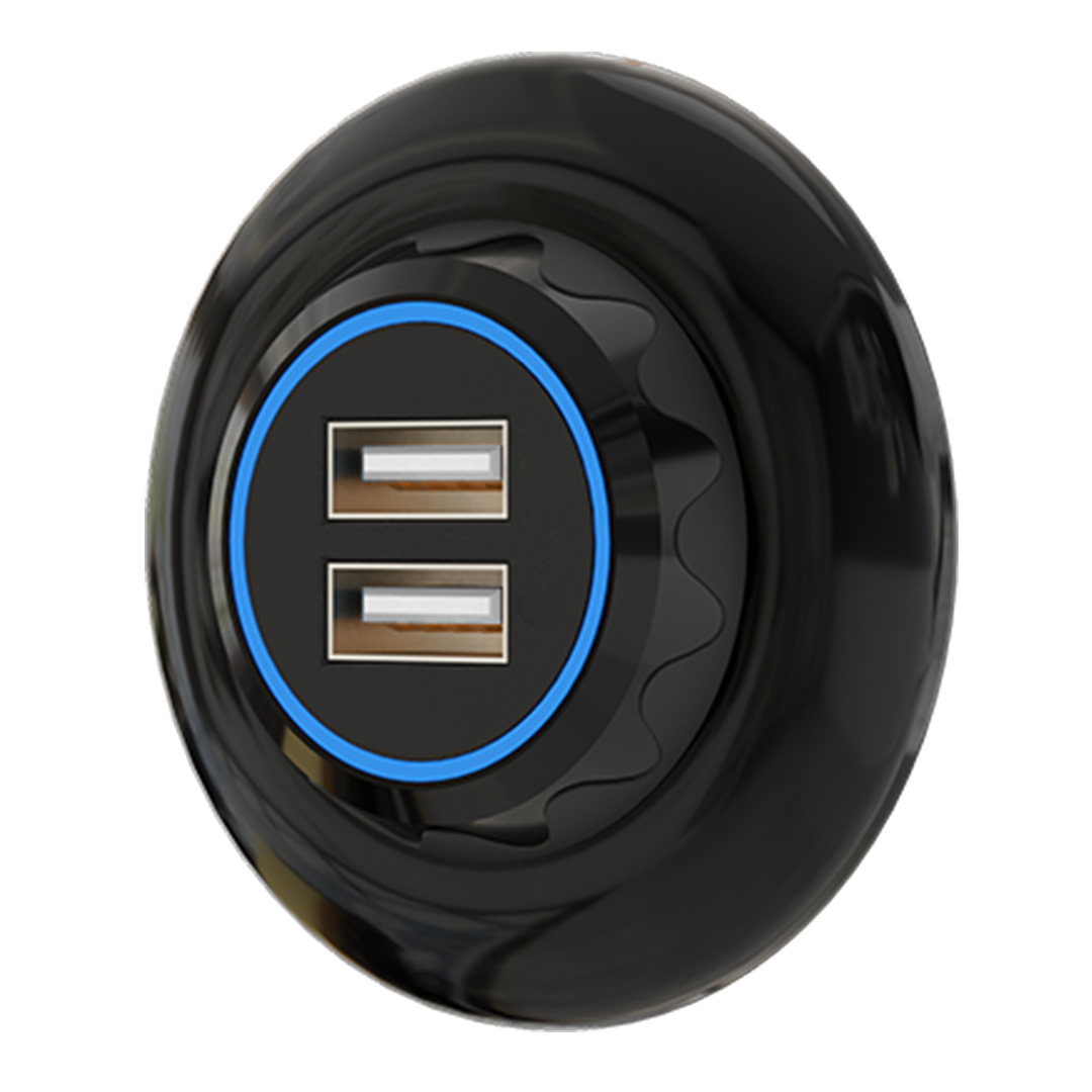 2 USB-A (Total 3.1A)