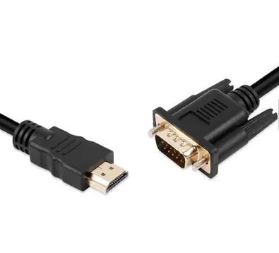 Cable adaptador HDMI a VGA de 6 pies chapado en oro, 1080P, macho a VGA, cable de audio compatible con 1080p, precio de fábrica al por mayor