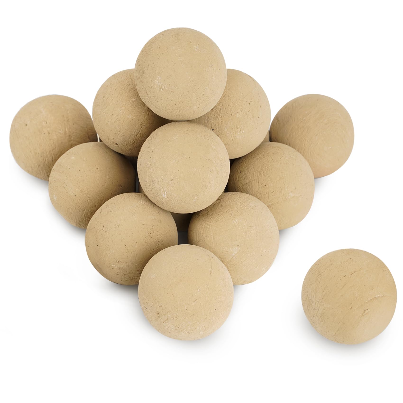 3 Inch Beige Ceramic Fire Balls