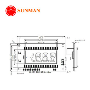 Werkspreis: günstig, maßgeschneidert OEM ODM 2 3 4 Stellen Segment LCD-Display - Product Image 4