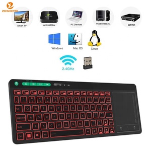 迷你2.4克键盘和鼠标触摸板集成无线键盘适用于电脑/平板电脑/Htpc/IPTV/智能电视