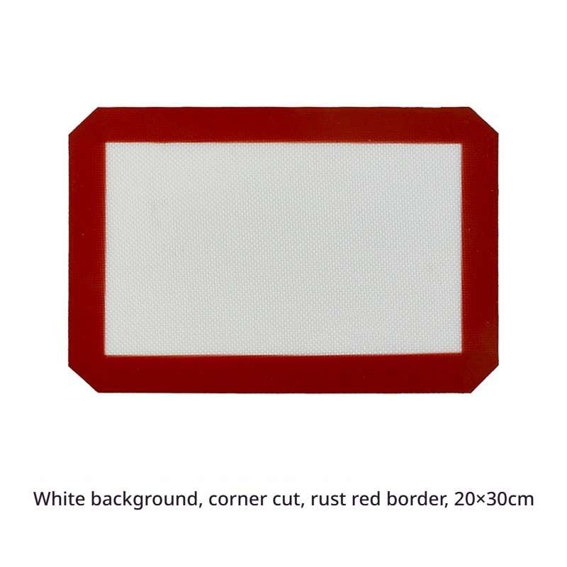 Fond blanc coin coupé bord rouge rouille 20*30cm