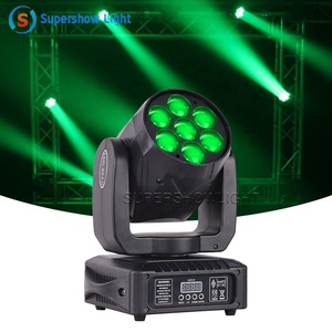 ไฟเวทีเคลื่อนไหวหัว LED 7x12W Supershow หัวเคลื่อนที่ DMX 15ลำแสงล้างขนาดเล็ก7X15W - Product Image 4