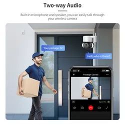 EDUP-cámara inteligente de seguridad para exteriores, dispositivo de vigilancia PTZ inalámbrico, WiFi, red IP, 8MP - Product Image 5