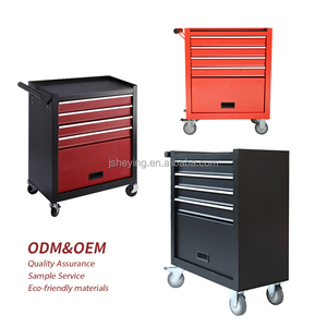 红色涂层重型工具箱/花园车库车间工具箱手推车工具柜 - Product Image 1