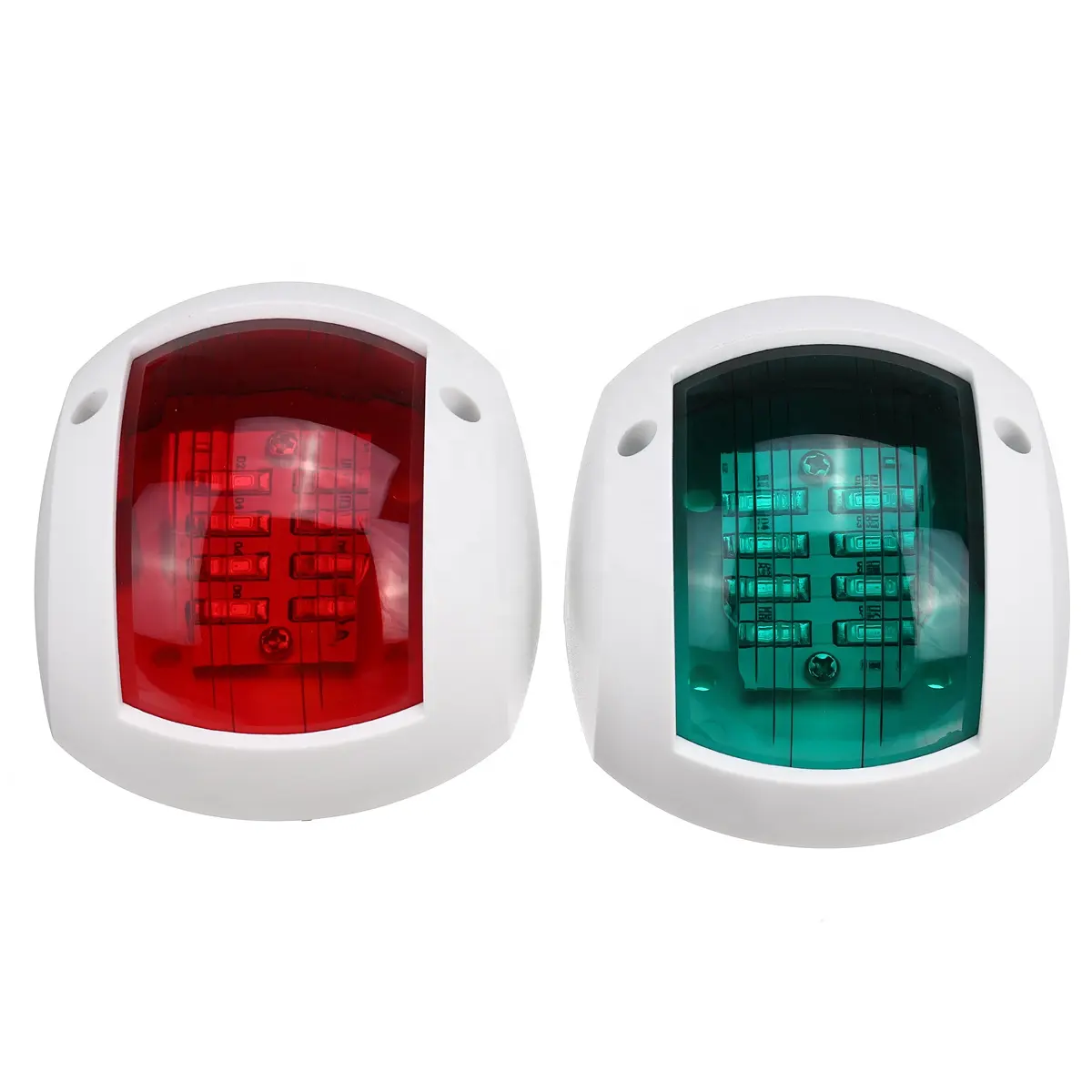 Xiamen Sunshine Marine 2 pièces LED Feux de Navigation Signal Lampe Pour Port Tribord Marine Bateau Blanc