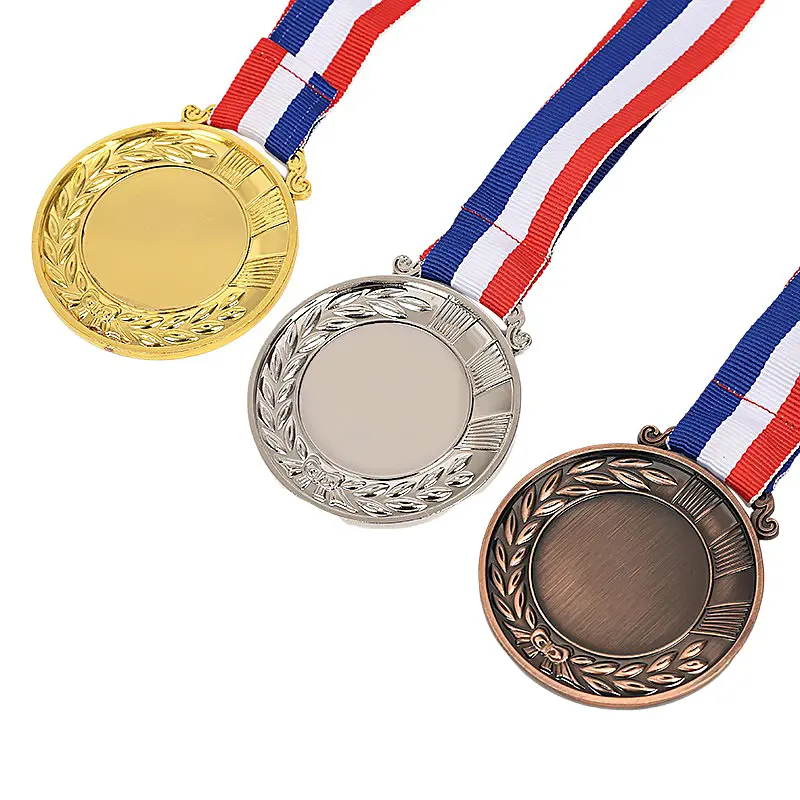 ميدالية تذكارية جديدة ترويجية مخصصة بشعارك مع رباط للقولبولي جولد ميدالية مزودة بجائزة