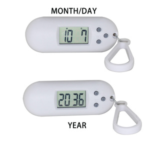 Portachiavi portatile compatto orologio digitale elettronico di forma ovale con timer per il conto alla rovescia fisso da 120 minuti - Product Image 3