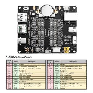 USB-Datenkabel-Test modul für TypB2.0/3.0 TypC3.0/3.1/3.2 MicroB3.0/2.0 MiniB 2.0 Datenkabel-Verbindungs status Funktions tester - Product Image 4