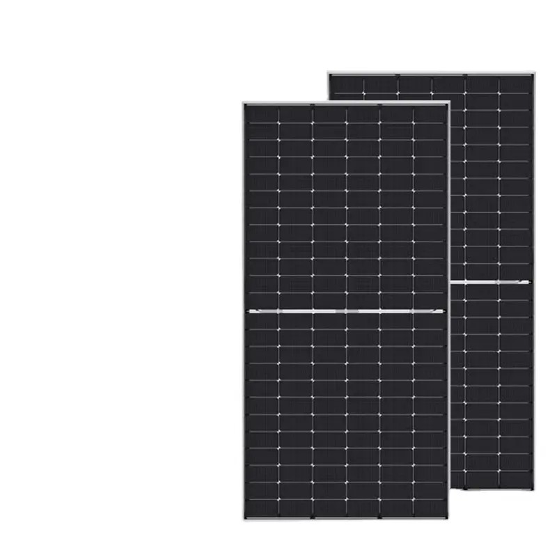 JMHX panel surya penuh hitam 400w 450w 550w monokristalin mono untuk penggunaan rumah bifacial panel kaca ganda tunggal