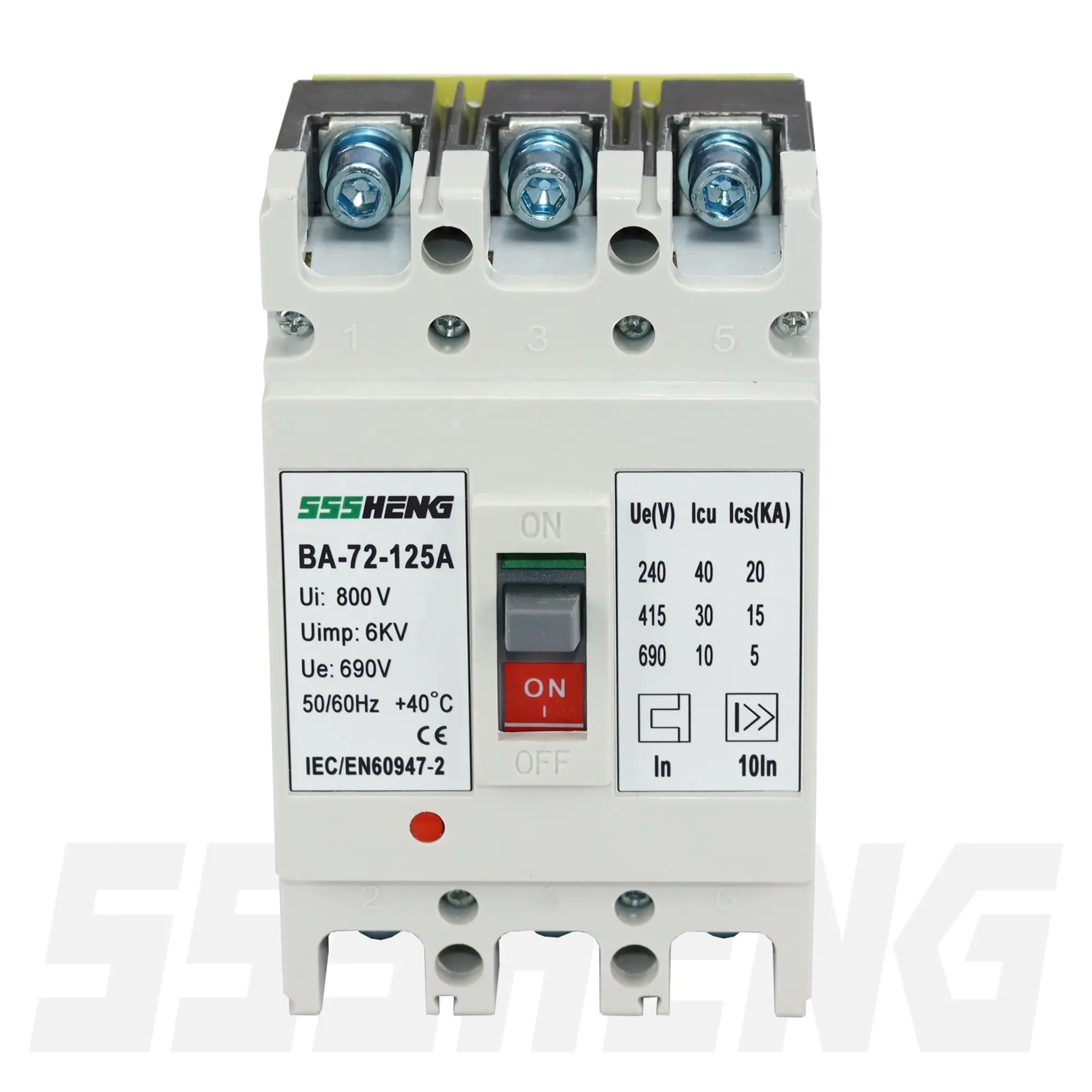 Disyuntor SENHENG OEM ODM CE EAC MCCB CM1 3P 32A 35kA Interruptores automáticos de la NM1-125