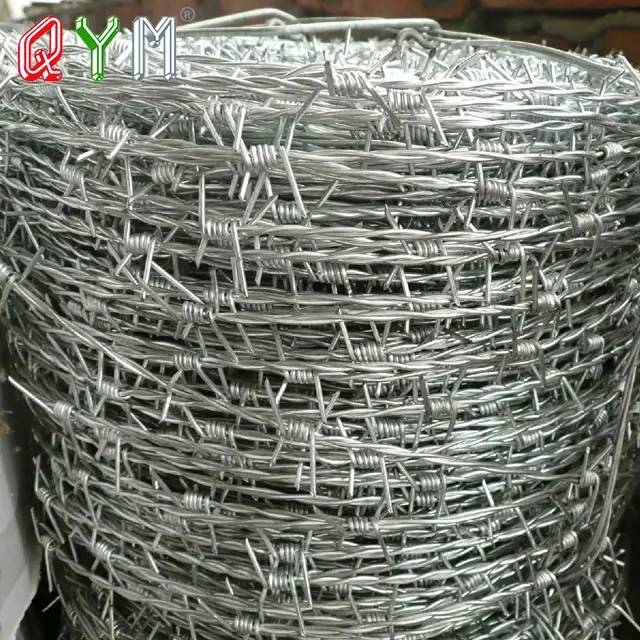 10kg Alambre de púas galvanizado o recubierto de PVC Tamaño 14x14