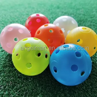 Pelota de plástico perforado para práctica de Golf, pelota deportiva de entrenamiento