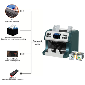 Contador de billetes de mezcla de máquina contadora de dinero de valor portátil con detección de imagen IR y pantalla LED TFT 2CIS - Product Image 5