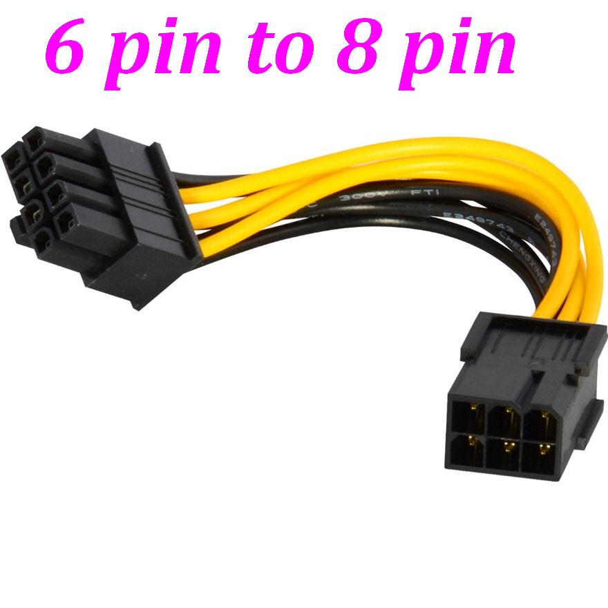 PCIe 6 Pin to 8 pin