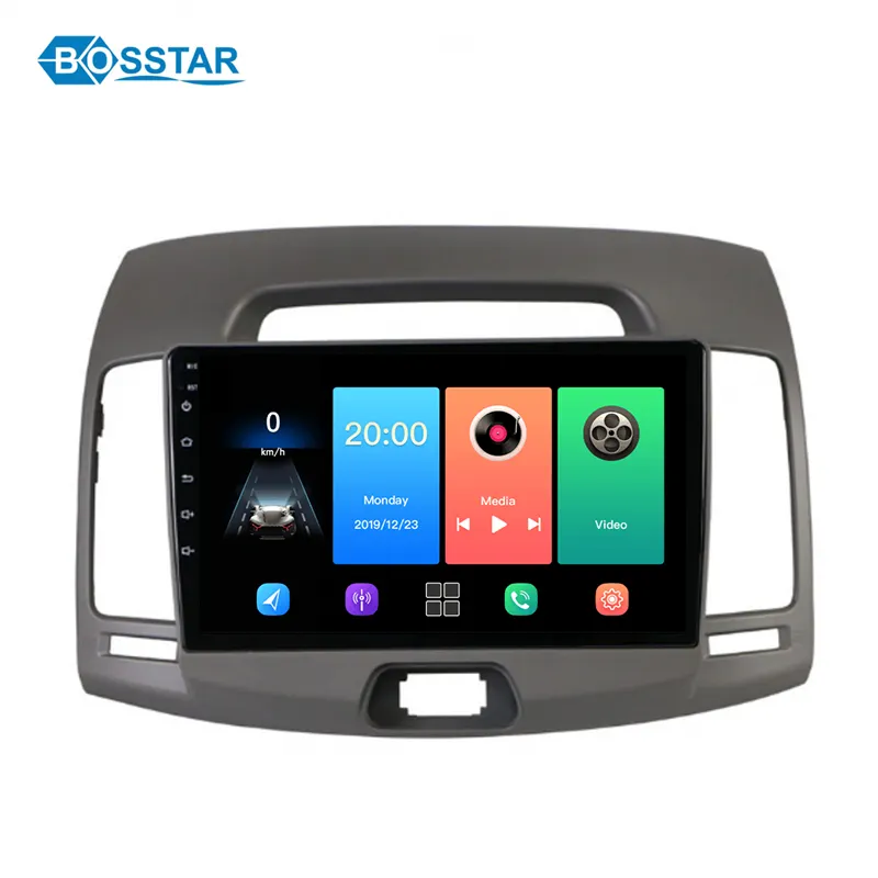 Rádio automotivo dvd android, toque de tela, com gps, wifi, bt, para hyundai elantra 2012