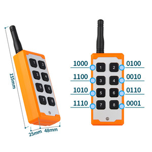 315 433MHz 2 4 6 8 chiavi codice di apprendimento codice fisso Anti-interferenza lunga resistenza industriale RF telecomando Wireless - Product Image 6
