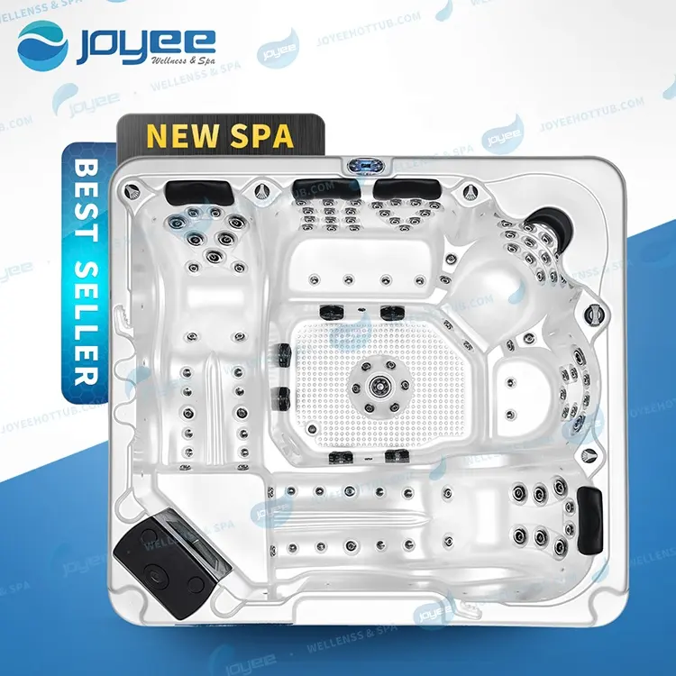 JOYEE Hot Whirlpool Jakuzzi Function Bathtubs with Water Jet Foot Massage Air Bubble Outdoor Spa Hot Tub