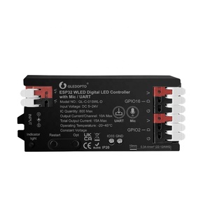 Gledopto New ESP32 WLED <span class=keywords><strong>Controller</strong></span> funzione microfono GL-C-015WL-D striscia di luce al neon facile da fai da te effetti atmosfera natalizia