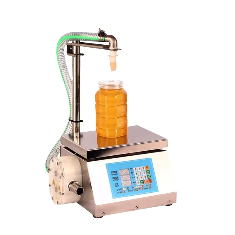 High Efficiency liquid Filling Machine Anti-drip Spout Weight Adjustable Fillers Food-degree Honey Filler