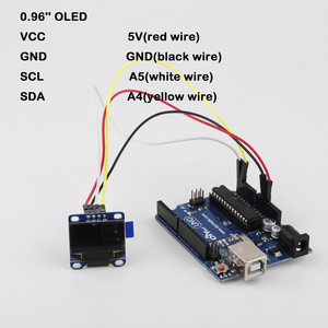 128*64 0.96 pollici I2C Serial OLED modulo di visualizzazione schermo SSD1306 sfondo nero bianco blu per Arduino ESP32 Raspberry Pi - Product Image 4