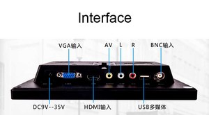 8 Inch <strong>Monitor</strong> 1024x768 Resolution Display Portable 4:3 TFT <strong>LCD</strong> Mini HD Color Video Screen Support HD MI VGA <strong>BNC</strong> AV Dc 9v-36v - Product Image 3