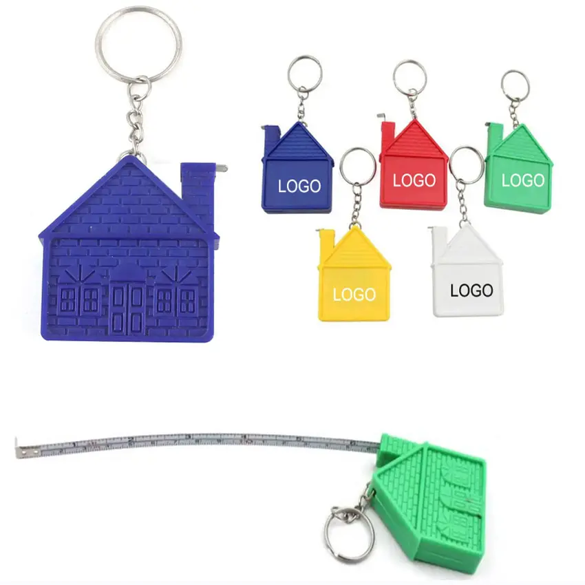 Brand Promoting 1m 3ft Travel Retractable Tape Measure Key Ring Portable Housed Shaped Keychain