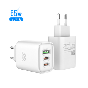 Miccell USB Type C Adapter Mobile Phone Charger 3Ports Type C Charger Pd 65W <strong>Us</strong> Eu <strong>Au</strong> <strong>Plug</strong> Fast Charging Travel Charger - Product Image 1