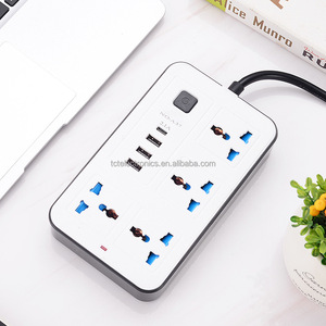 Buchse mit USB-Home-Multifunktions-Mehrloch schalter nach britischem Standard mit Kabelst ecker unterstützt OEM - Product Image 3