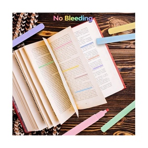 Wholesale 4mm Line Width Soft <strong>Chisel</strong> <strong>Tip</strong> 8 Pastel Colors Assorted Mini <strong>Highlighters</strong> Set - Product Image 6