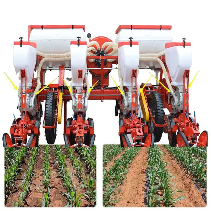 Pequeño tractor sembradora de maíz sembradora de semillas de sorgo barato 2 filas sembradora de maíz sembradora caminar tractor sembradora de maíz sembradoras precio de maíz