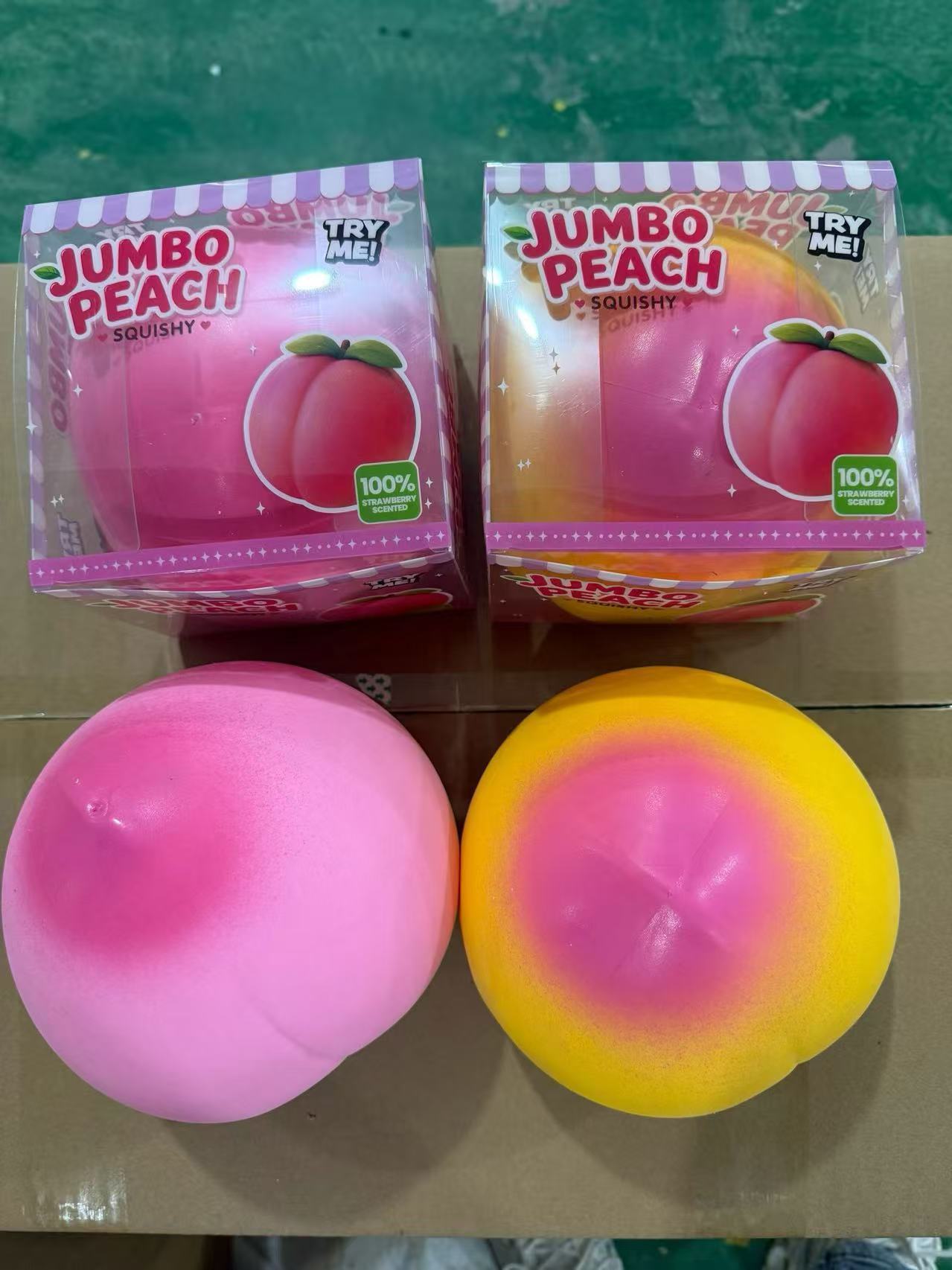 Pink peach in a bag