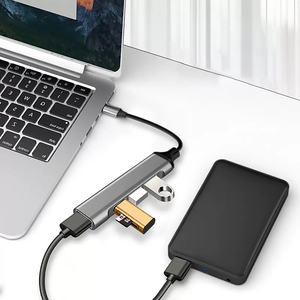 อะแดปเตอร์ <span class=keywords><strong>USB</strong></span> C HUB 3.0 Type C 4 Port,ตัวแปลงมัลติอะแดปเตอร์ OTG <span class=keywords><strong>USB</strong></span> สำหรับ Macbook Pro 13 Air Mi Pro HUAWEI PC อุปกรณ์เสริมตัวแปลงโทรศัพท์ - Product Image 4