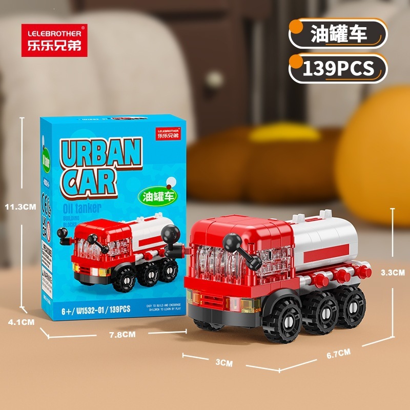 Camion-citerne à pétrole W1532-01, 139 pièces, emballage en boîte de couleur