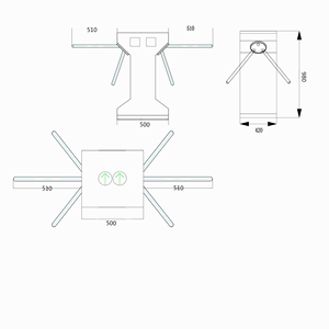 Stativ Drehkreuz Tor Eingang Gesichts erkennung QR-Code-System Drehkreuz Zugangs kontrolle - Product Image 5