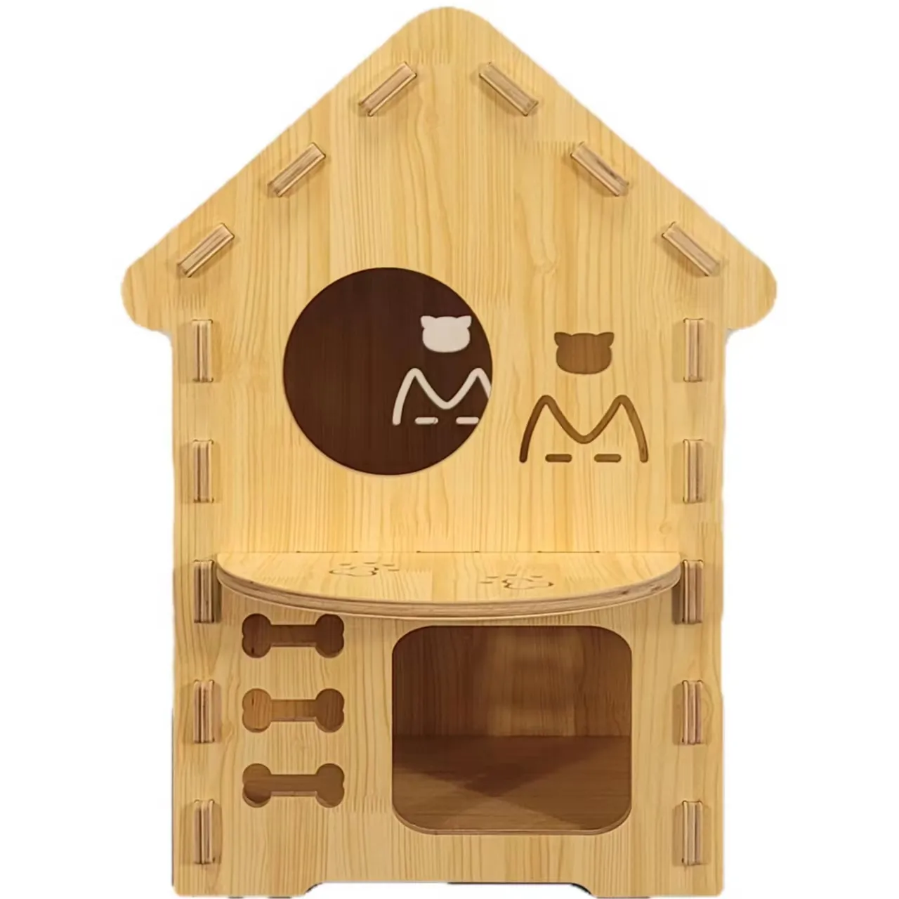 Meubles en bois pour animaux de compagnie pliables de haute qualité assemblés amovibles de luxe chien chat lapin maison Cages pour animaux de compagnie